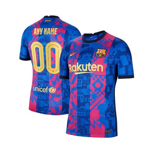 [Premium Quality] FC Barcelona UCL Kit 2021-22 Customisable