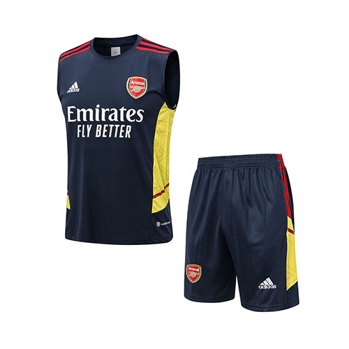 [Premium Quality] Arsenal Navy Blue Tank Top With Shorts 22-23