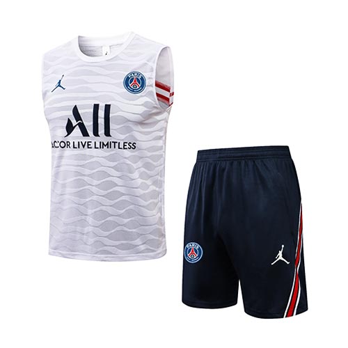 [Premium Quality] PSG White Tank Top with Shorts