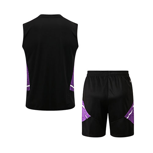 [Premium Quality] Real Madrid Black Tank Top with Shorts 22-23