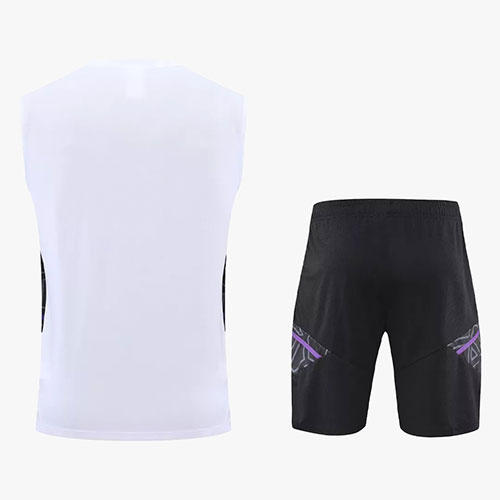 [Premium Quality] Real Madrid White Tank Top with Shorts 22-23