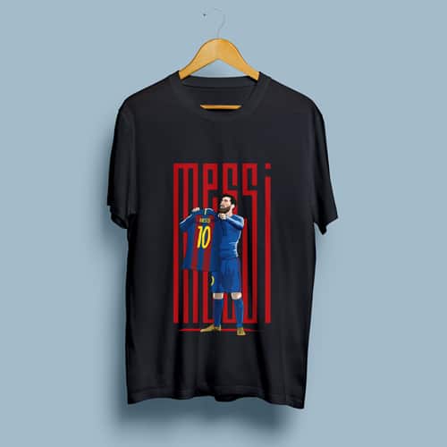 Messi Bernabeu Celebration Graphic Round Neck Tshirt