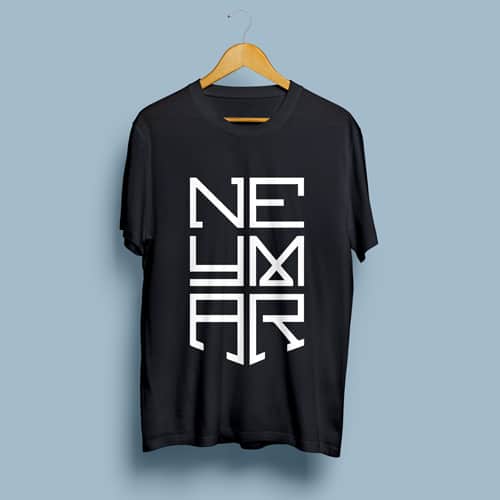 Neymar Typography Graphic Round Neck Tshirt