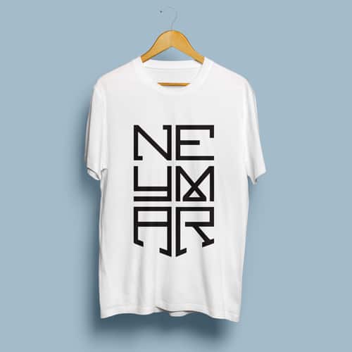 Neymar Typography Graphic Round Neck Tshirt