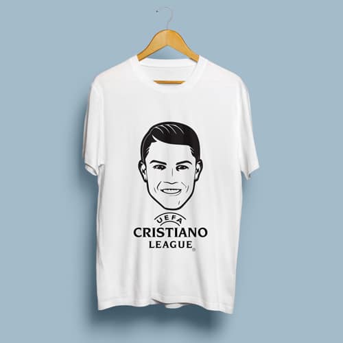 UEFA Cristiano League Graphic Round Neck Tshirt
