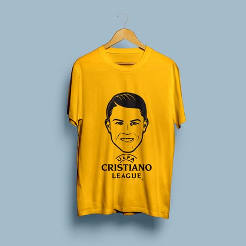 UEFA Cristiano League Graphic Round Neck Tshirt