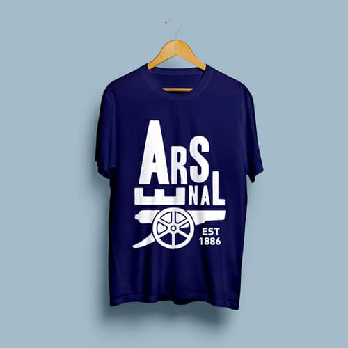 Arsenal Gunner Typography Graphic Round Neck Tshirt
