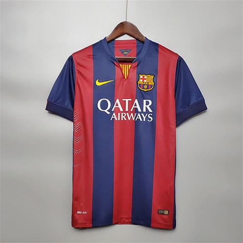 [Premium Quality] FC Barcelona Home 2014 15 Retro Jersey Customisable