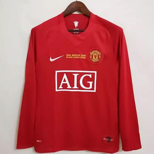 [Premium Quality] Manchester United 2008 Retro Jersey Full Sleeves