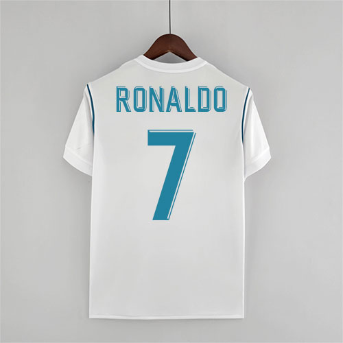 [Premium Quality] Real Madrid Home Ronaldo 2017 18 Retro Jersey