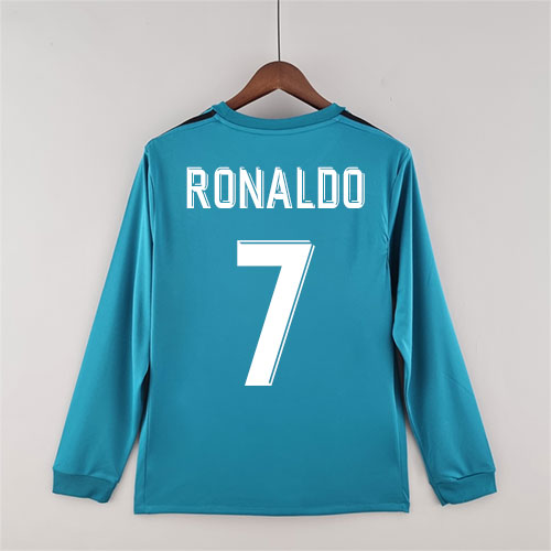 [Premium Quality] Real Madrid Third Ronaldo 17 18 Retro Jersey Full Sleeve