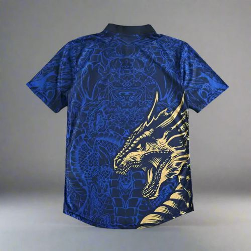 [Premium Quality] Real Madrid Blue Golden Dragon Jersey