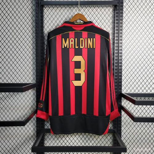 [Premium Quality] AC Milan Home 2006-07 Maldini Retro Jersey