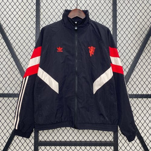 [Premium Quality] Manchester United Black WindBreaker 24-25