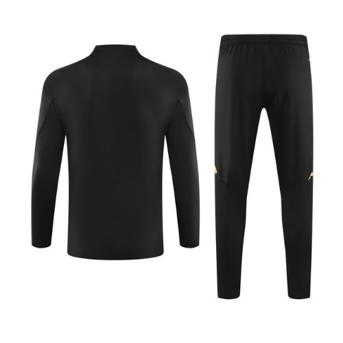 [Premium Quality] Real Madrid Black Gold Track Suit 24-25