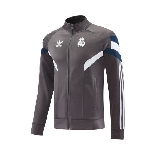 [Premium Quality] Real Madrid Grey Jacket 24-25