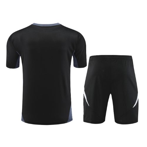 [Premium Quality] Manchester United Grey Black Training Jersey with Shorts