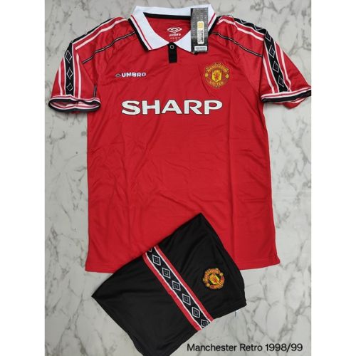 Manchester United Home 1998 Retro Jersey with Shorts