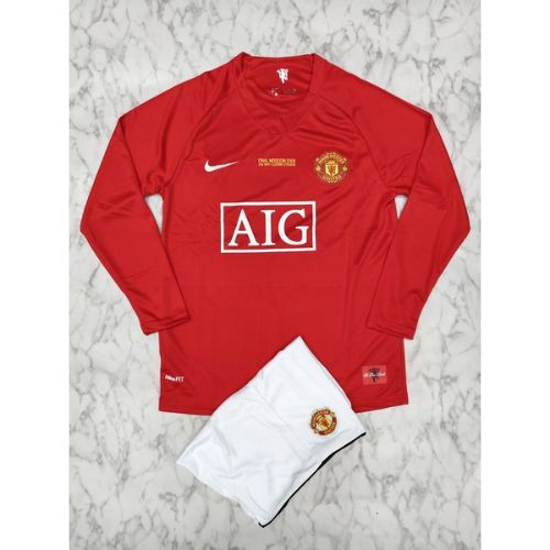 Manchester United Home 2008 Retro Jersey with Shorts