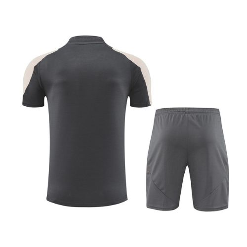 [Premium Quality] Real Madrid Grey Beige Training Jersey with Shorts