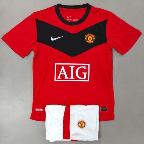 Manchester United Home 2009-10 Retro Jersey with Shorts